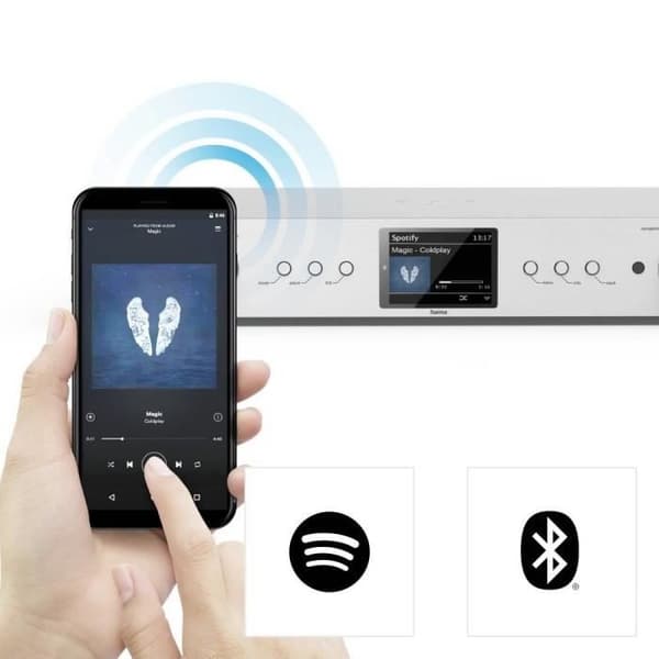 Bordradio - Hama - DIT2105SBTX - DAB+, FM, Bluetooth - USB - Silver