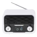Miniatyrbild 1 av 6: Radio Bluetooth, FM-tuner, MP3-föreläsning, USB-port och SD-kort, Trådlös, Bärbar Adler AD1185 Vit 39181