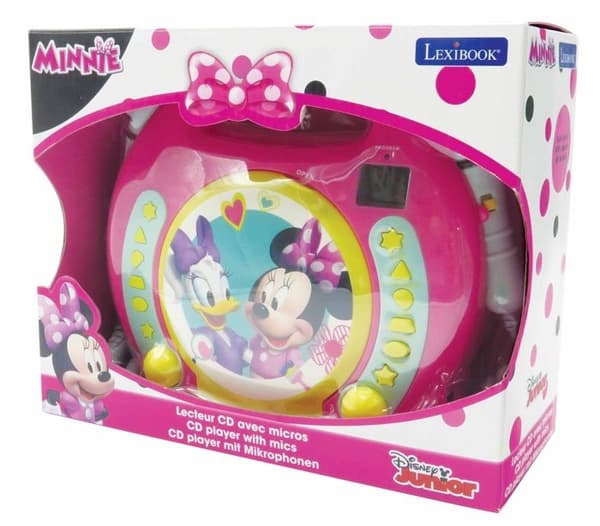 Bärbar CD-spelare med 2 mikrofoner Disney Minnie