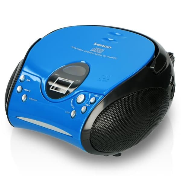 FM Stereo Radio - Lenco - SCD-24 - CD-spelare - Bärbar - Blå/Svart