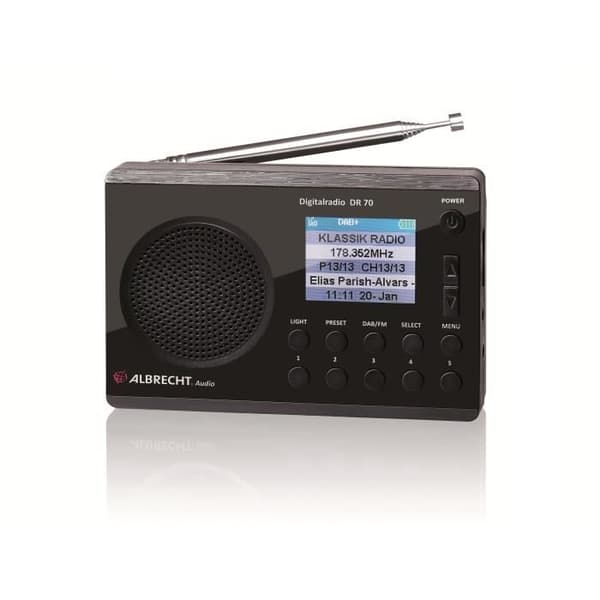 DAB portabel radio - MIDLAND DR70 - Färgskärm - Ficklampa