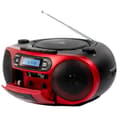 Miniatyrbild 3 av 4: Aiwa BBTC-550RD röd bärbar hifi-radio med CD, kassett, Bluetooth och USB