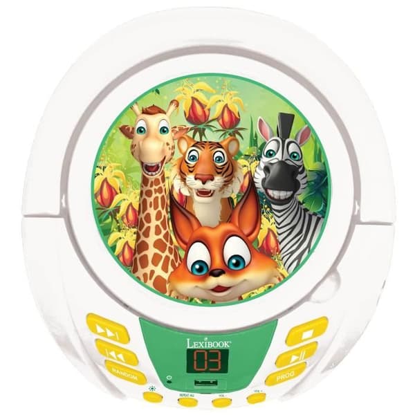 Bluetooth Animal CD-spelare med ljuseffekter och USB