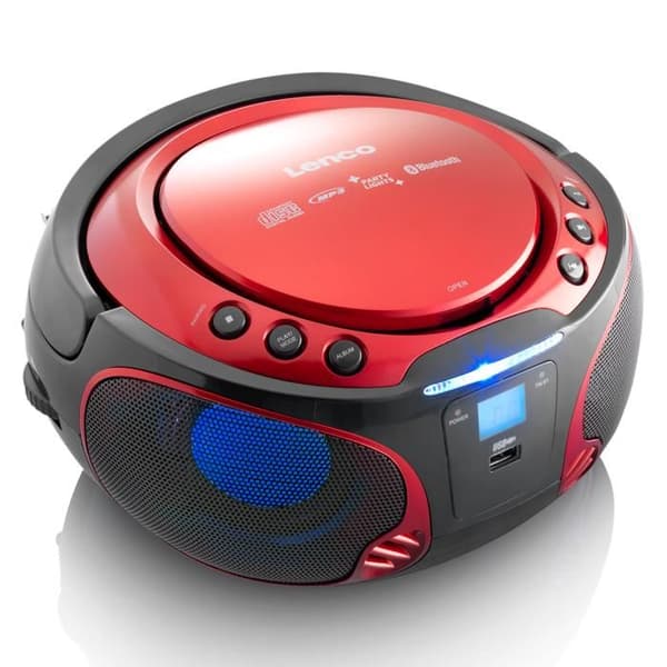 Lenco Radio och CD-spelare SCD-550 Röd
