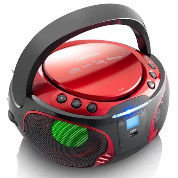 Lenco Radio och CD-spelare SCD-550 Röd