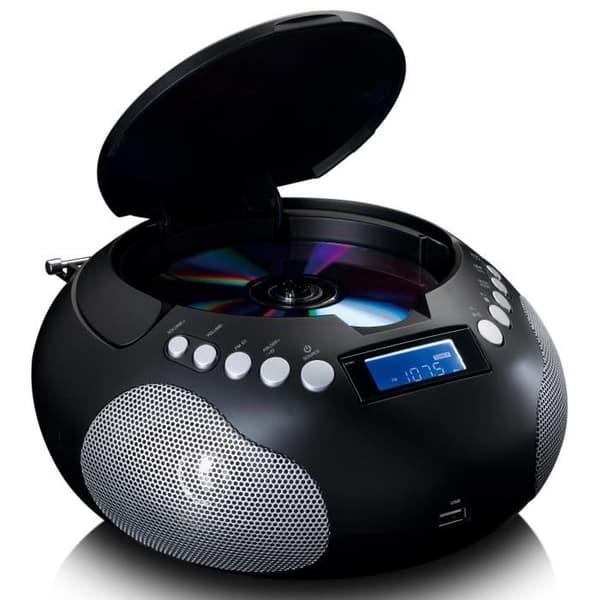 Lenco SCD-331BK - Bärbar radio och CD/MP3-spelare med USB och Bluetooth® - Svart