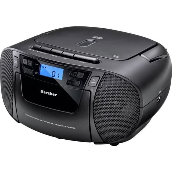 Karcher RR 5045 Radio CD-spelare FM AUX, CD, Kassett, FM, USB svart
