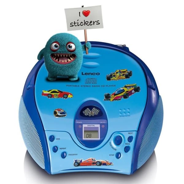 Lenco SCD-24BU barn - Bärbar radio med CD-spelare - Blå