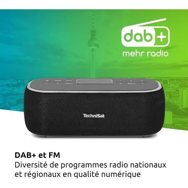 Portabel Bluetooth-högtalare - TechniSat - VIOLA BT 1 - DAB FM - 6W - Uppladdningsbart batteri 9h