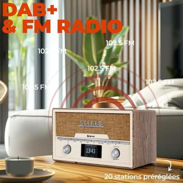 CD-spelare - Denver - MDA525LW - Bluetooth - DAB/FM - 20 förinställda stationer