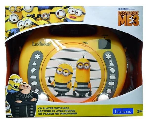Bärbar CD-spelare med 2 mikrofoner The Minions