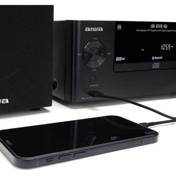 Micro Hi-Fi-system - Aiwa - MSBTU-500 - Bluetooth 5.0 - 50W RMS - CD/MP3-spelare