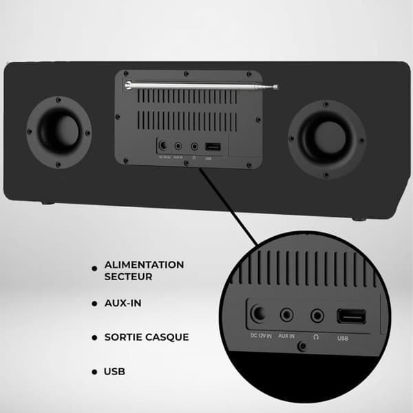 Radio Internet DAB - Denver - MIR-270B - Inbyggd CD-spelare - Bluetooth - 200W