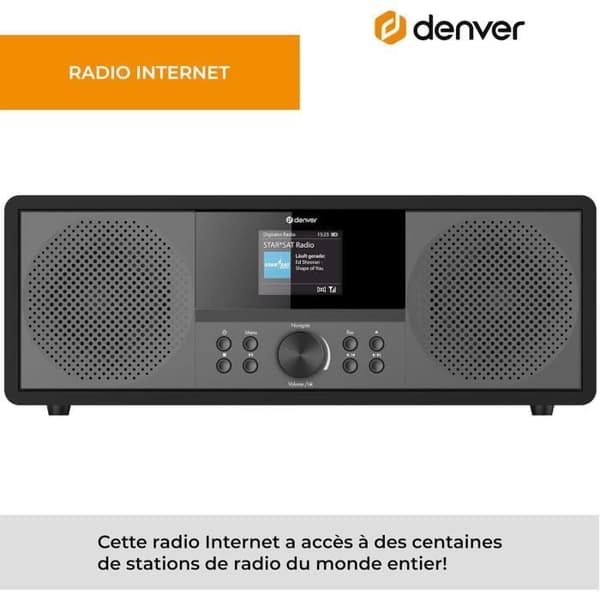 Radio Internet DAB - Denver - MIR-270B - Inbyggd CD-spelare - Bluetooth - 200W