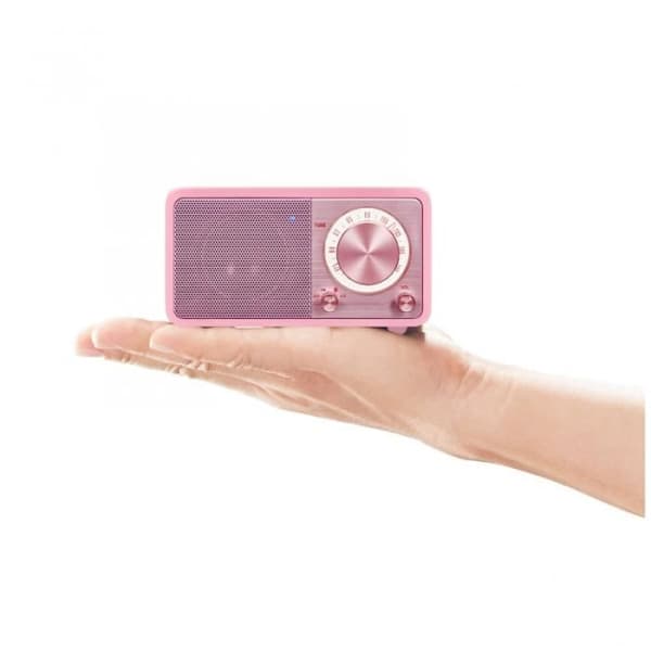 Bärbar radio - SANGEAN - ÄKTA MINI (WR-7) - Bluetooth - FM - Rosa träfodral