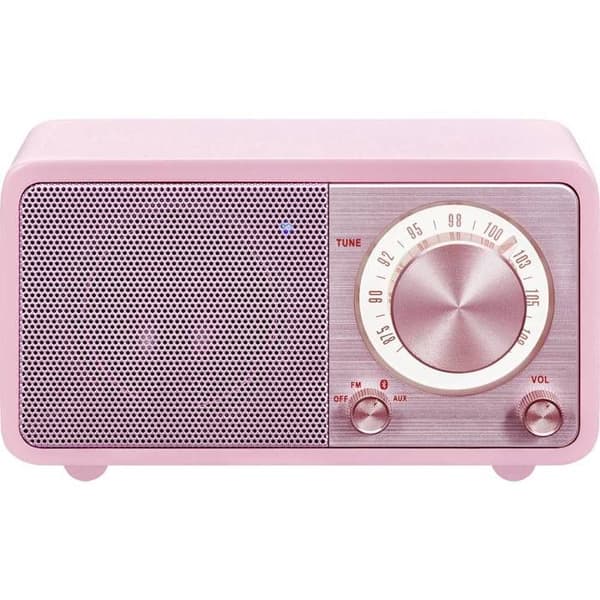 Bärbar radio - SANGEAN - ÄKTA MINI (WR-7) - Bluetooth - FM - Rosa träfodral