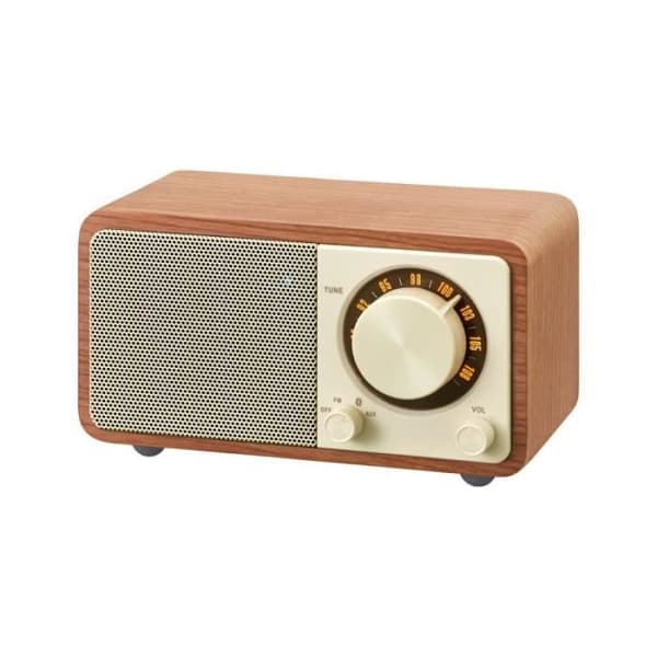 Bärbar radio - SANGEAN - ÄKTA MINI - Bluetooth - FM - Träfodral i valnöt