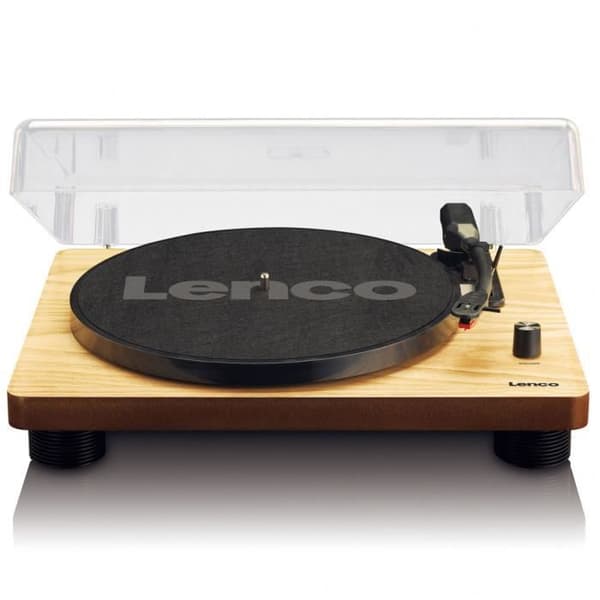 LENCO LS-50WD skivspelare med inbyggda högtalare och USB-scanningsfunktion - Trä
