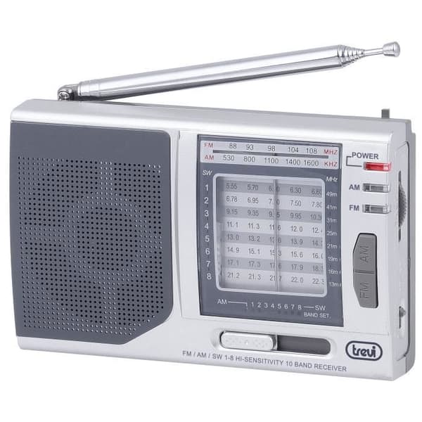 TREVI MB 728 bärbar radio - Analog AM/FM/SW - Silver