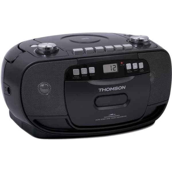 THOMSON RK200CD - Bärbar CD-/kassettradiospelare - Svart
