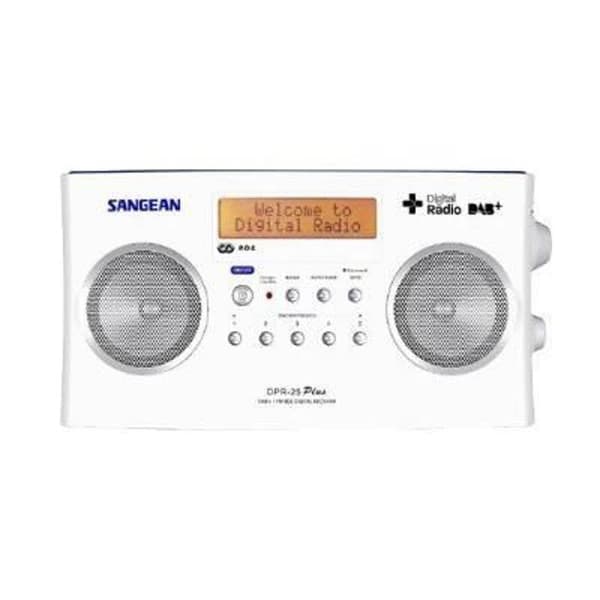 DAB portabel radio - SANGEAN - DPR-25+ - 2 W - Vit - LCD