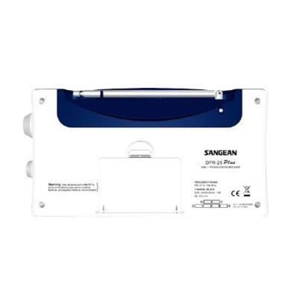 DAB portabel radio - SANGEAN - DPR-25+ - 2 W - Vit - LCD