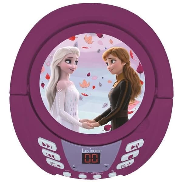 Frozen Bluetooth CD-spelare med ljuseffekter - LEXIBOOK - Bärbar - Karaoke - Blå