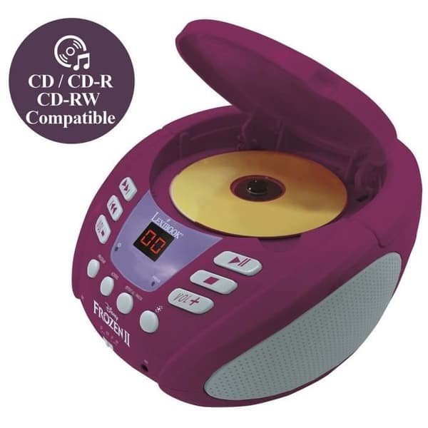 Frozen Bluetooth CD-spelare med ljuseffekter - LEXIBOOK - Bärbar - Karaoke - Blå