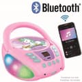 Pikkukuva 3 / 5: Yksisarvinen kannettava Bluetooth-CD-soitin valotehosteilla ja USB:llä