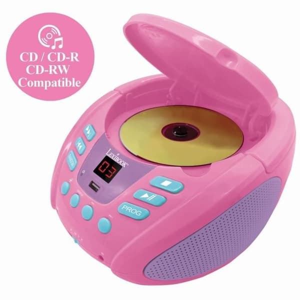 Yksisarvinen kannettava Bluetooth-CD-soitin valotehosteilla ja USB:llä