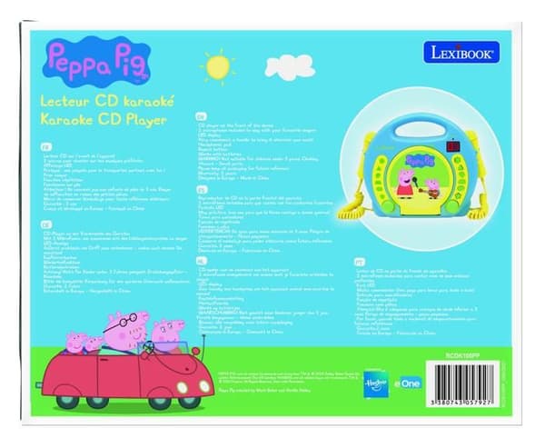LEXIBOG - GURLI GRIS - Karaoke CD-afspiller til børn med 2 mikrofoner