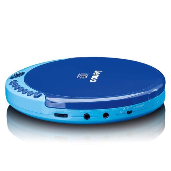 Portabel CD-spelare - Lenco - CD-011 - Hörlurar ingår - Uppladdningsbar - Färg Blå