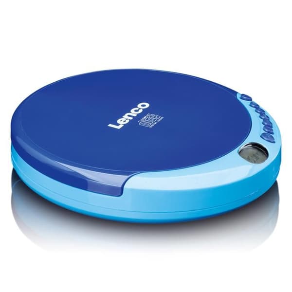 Portabel CD-spelare - Lenco - CD-011 - Hörlurar ingår - Uppladdningsbar - Färg Blå