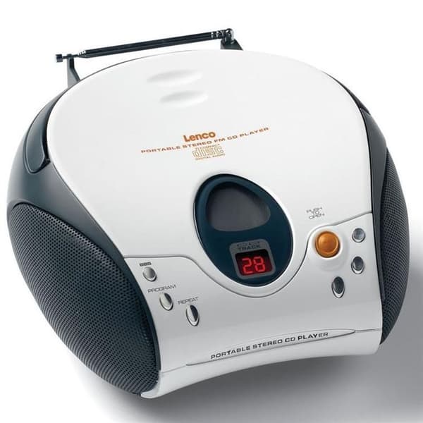 LENCO SCD24 Vit FM Radio CD-spelare
