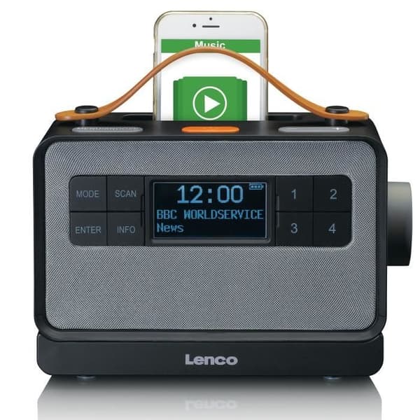 Lenco PDR-065BK - Bärbar DAB+/ FM-radio med "EASY"-funktion - Svart