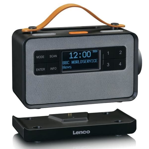 Lenco PDR-065BK - Bärbar DAB+/ FM-radio med "EASY"-funktion - Svart