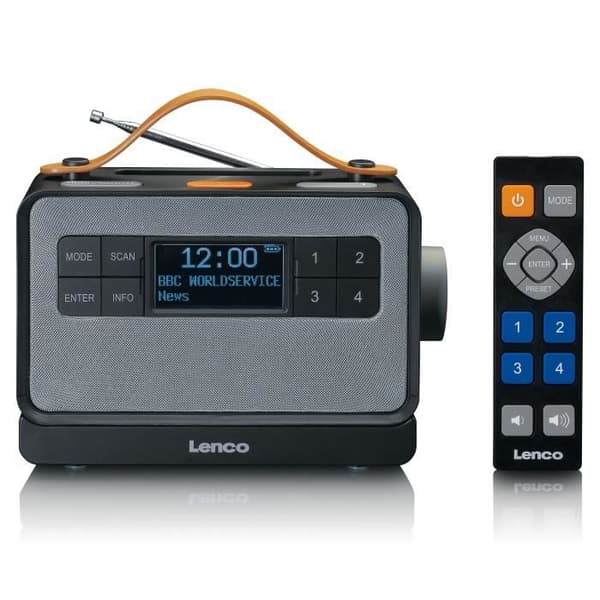 Lenco PDR-065BK - Bärbar DAB+/ FM-radio med "EASY"-funktion - Svart