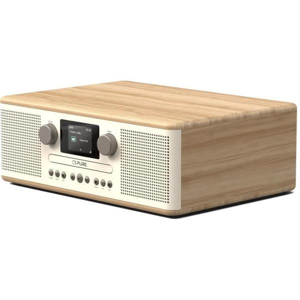 CD-spelare &amp; digitalradio - PURE - Classic C-D6 - Bomull Vit/Ek