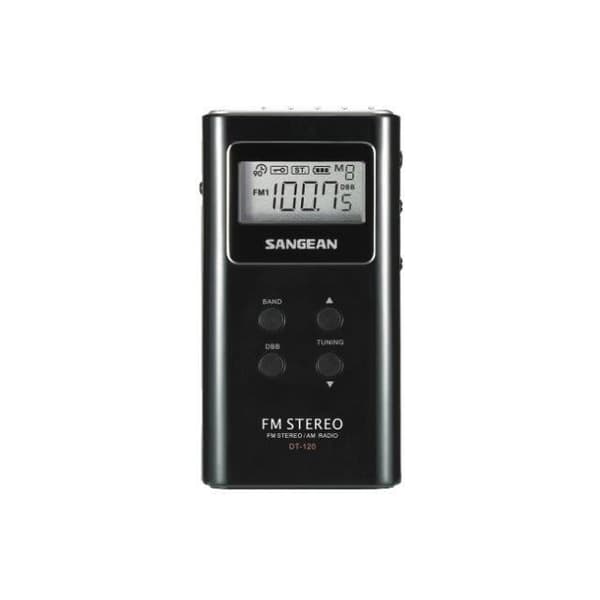 SANGEAN DT120NOI bärbar radio - Svart - 15 förinställda stationer - Integrerad klocka