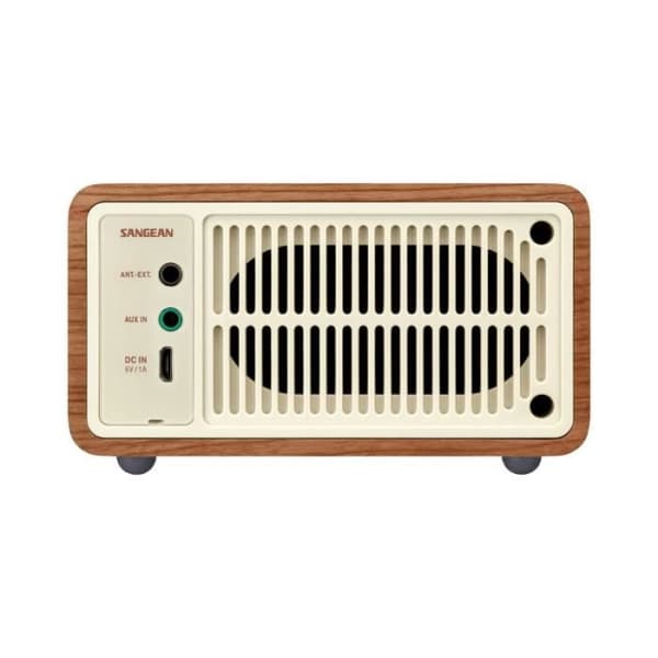 Bärbar radio - SANGEAN - ÄKTA MINI - Bluetooth - FM - Träfodral i valnöt