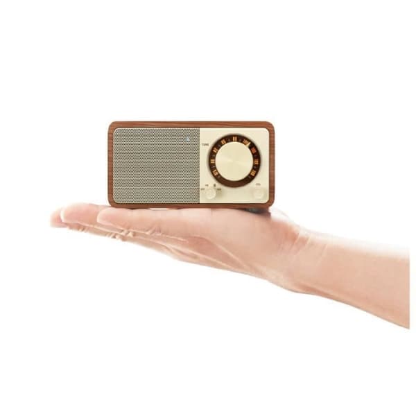 Bärbar radio - SANGEAN - ÄKTA MINI - Bluetooth - FM - Träfodral i valnöt
