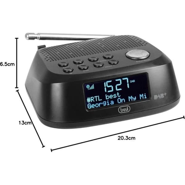 Trevi RC 80D4 DAB Digital väckarklocka med DAB-mottagare