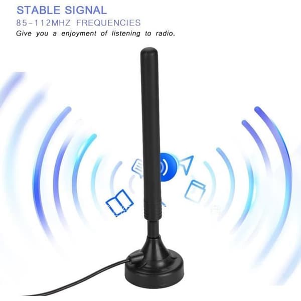 Antenne FM dipol Bärbar förstärkar antenne FM Hög frekvens 85-112 MHz Enkel installation - Vbestlife