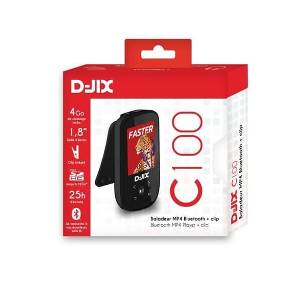 MP4-spelare - LOGICOM - C100 - 4 GB - Bluetooth 4.0 - Svart