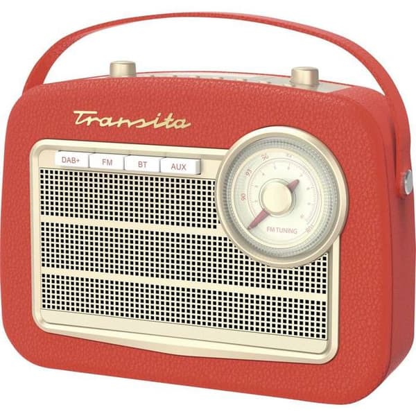 TechniSat TRANSITA 130, röd bordradio DAB+, FM röd