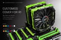Miniatyrbild 5 av 5: CRYORIG CR-CCG, Akrylnitrilbutadienstyren (ABS), Grön, R1 Universal / R1 Ultimate, 140 mm, 23 mm, 131 mm
