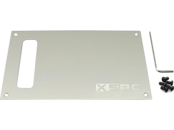 XSPC Dual Bayres/Pump Faceplate - silber