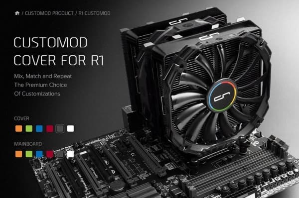 CRYORIG CR-CCB, Akrylnitrilbutadienstyren (ABS), Svart, R1 Universal / R1 Ultimate, 140 mm, 23 mm, 131 mm