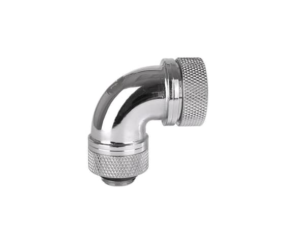 Thermaltake Pacific G1/4 PETG Tube 90-Degree Compression - Forbindelsesadapter for væskekjølesystem - krom