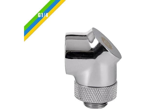 Thermaltake Pacific G1/4 90 Degree Adapter - Forbindelsesadapter for væskekjølesystem - krom